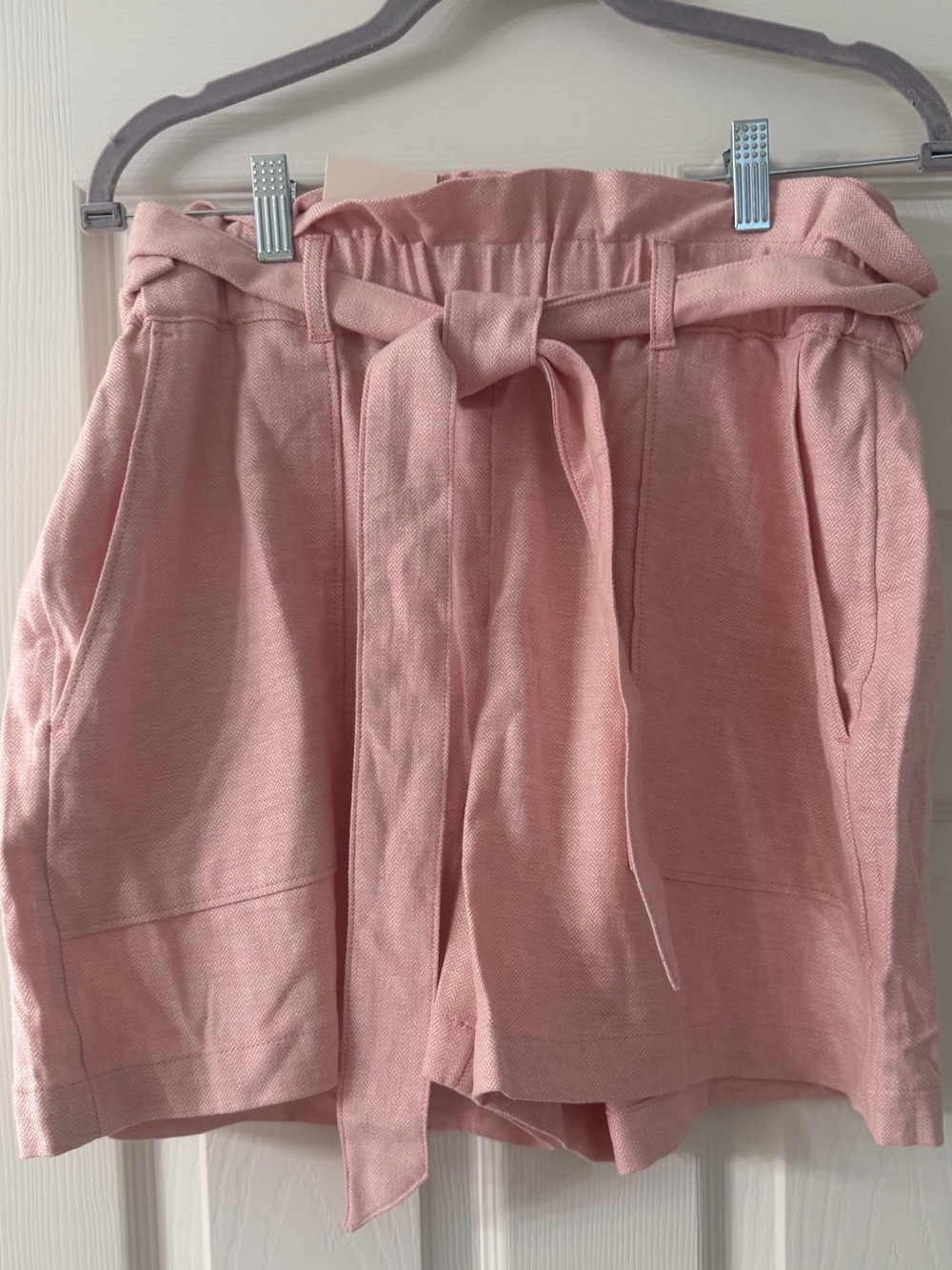 Banana Republic Linen Blend Tie Waist Shorts - size L NWT